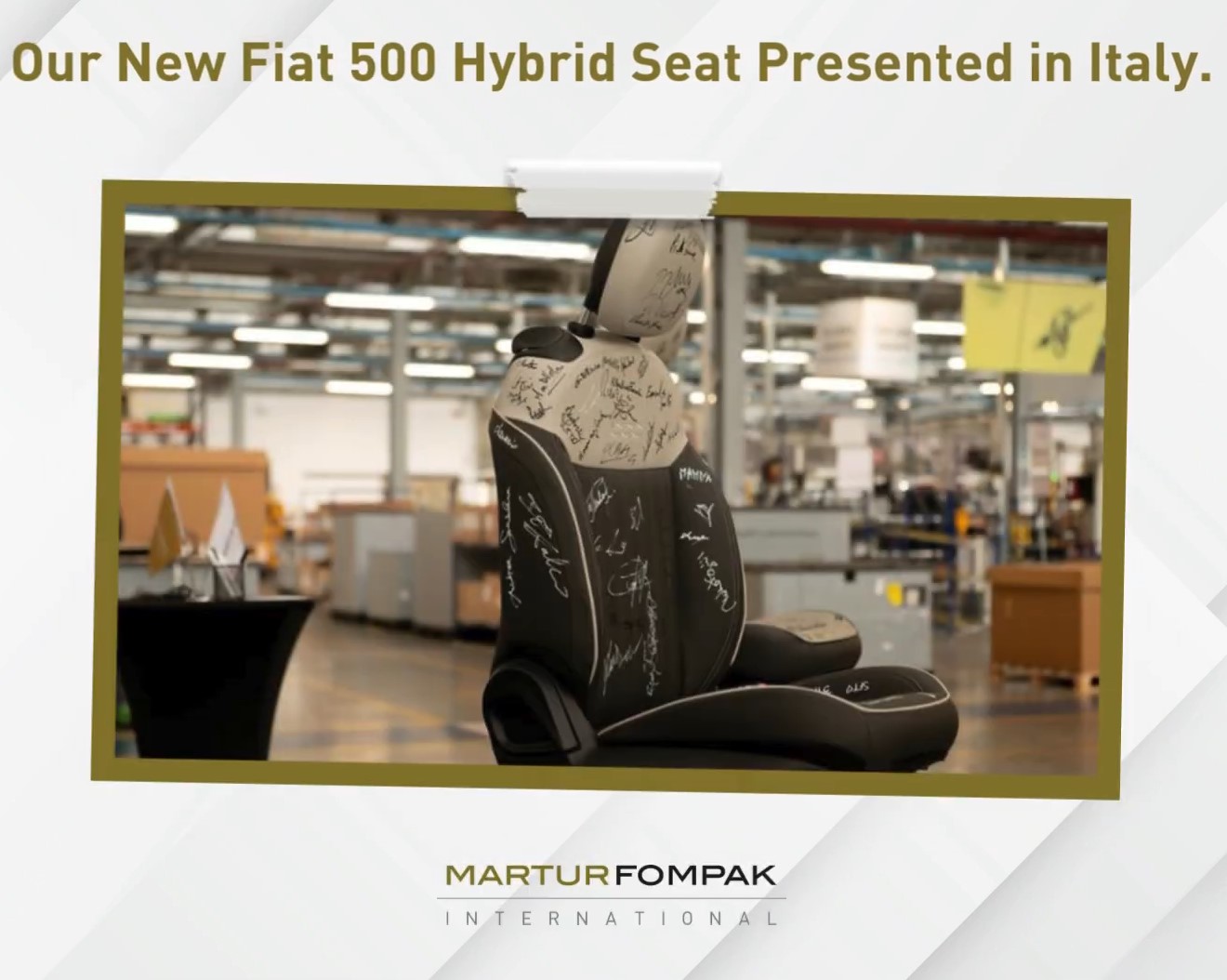 Our New Fiat 500 Hybrid Seat Presented in Italy