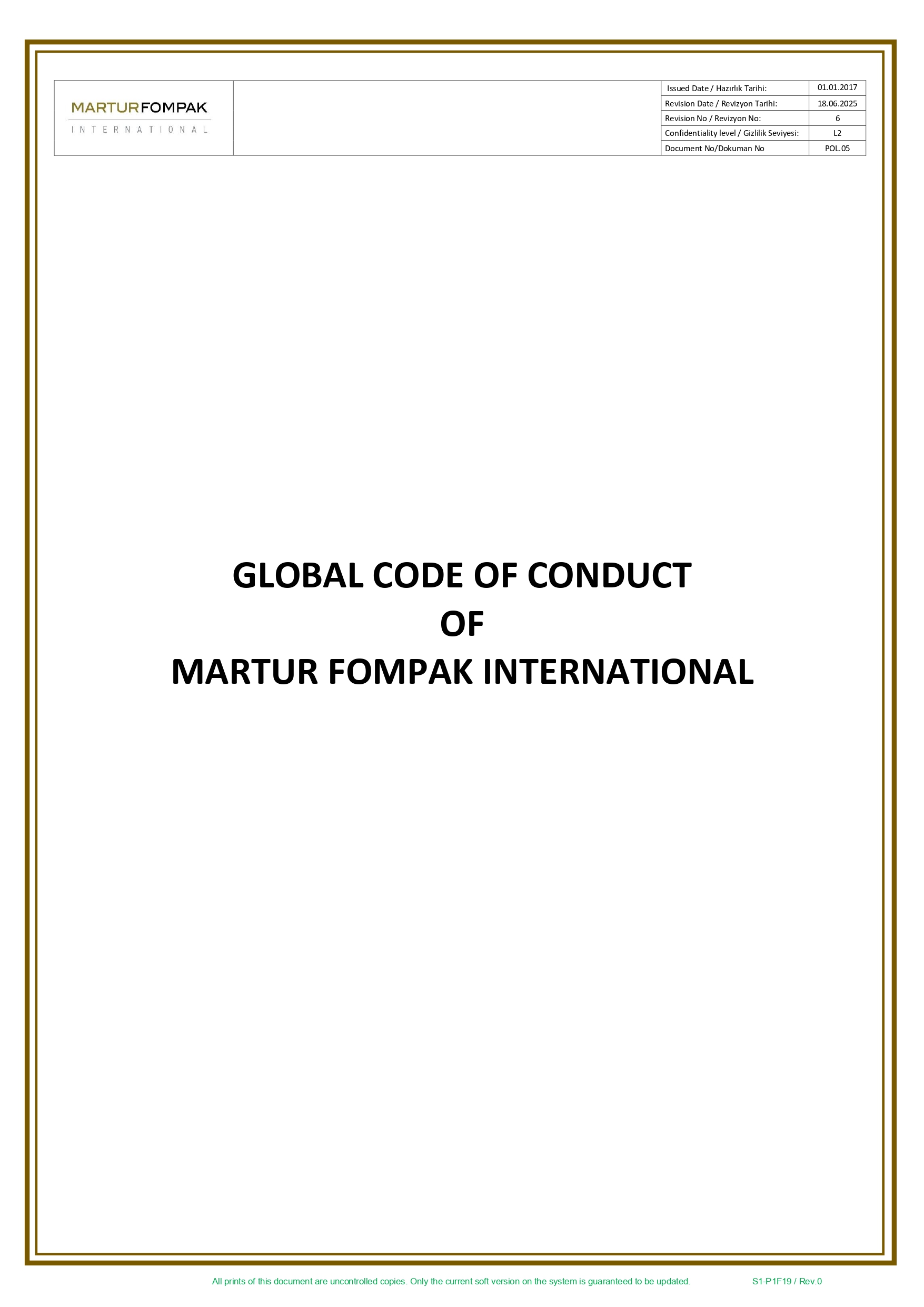 Global Code of Conduct